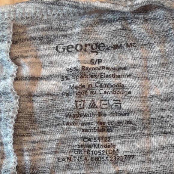 Grey George V-Neck T-Shirt - Picture 2 of 2